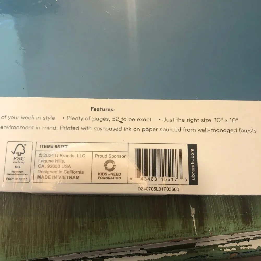 U Brands NWT Desktop Weekly Notepad & Checklist 10x10